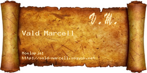 Vald Marcell névjegykártya